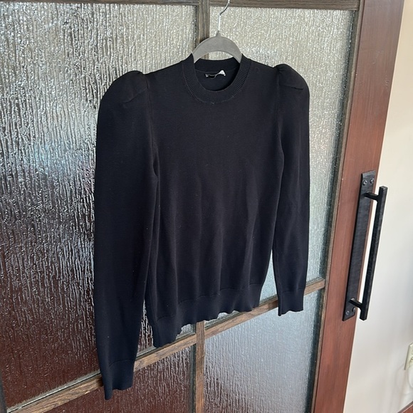 CO knit Black Puff Sleeve Sweater size small. - Picture 8 of 9